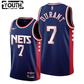 Dres Brooklyn Nets Kevin Durant 7 Nike 2021-22 City Edition Throwback 90s Swingman - Dječji